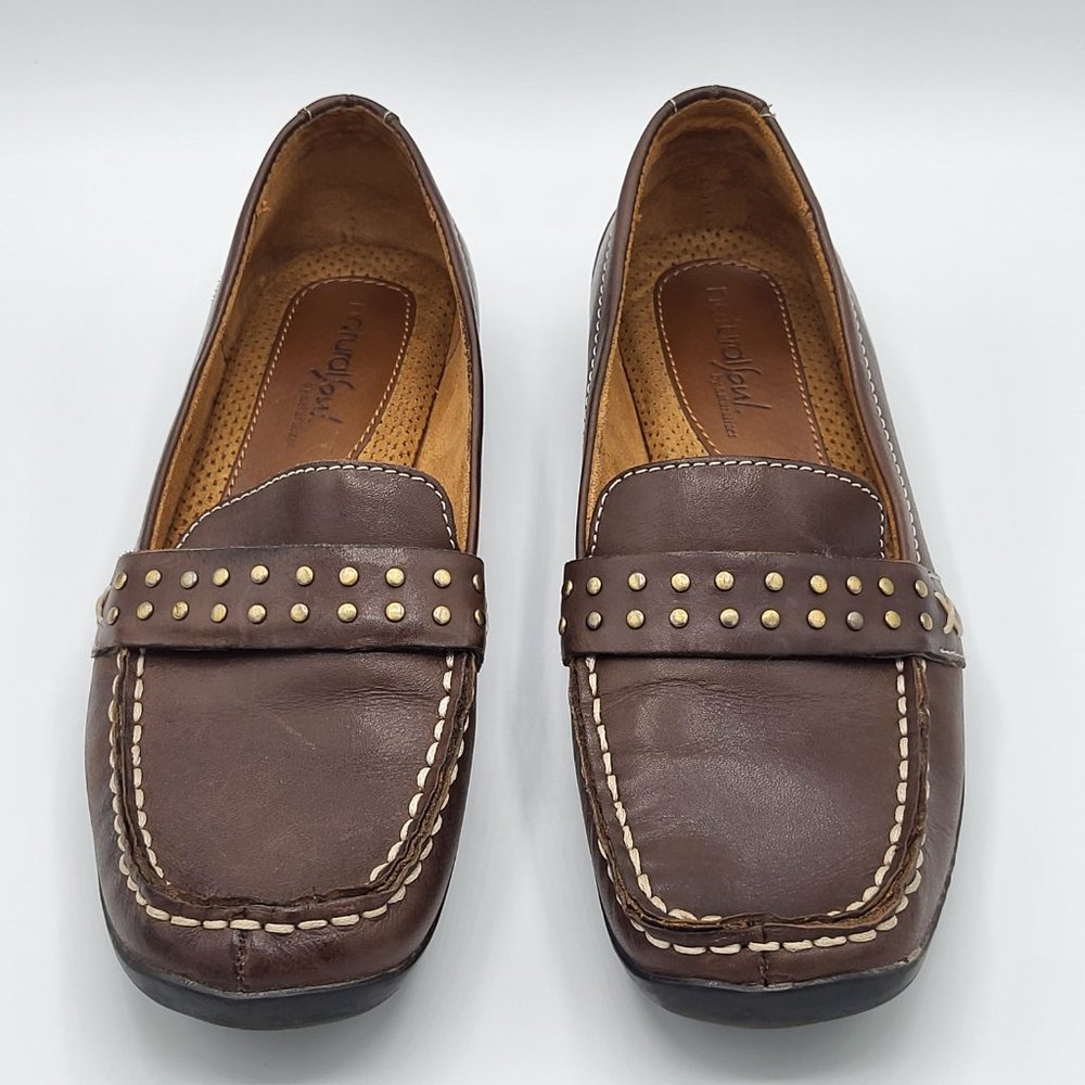 Natural Soul by Naturalizer CRAVER Brown Leather Loafer SZ 7 - Picture 3 of 13